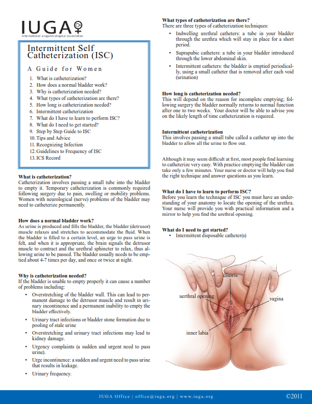 Intermittent Self Catheterization