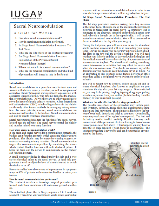 Sacral Neuromodulation